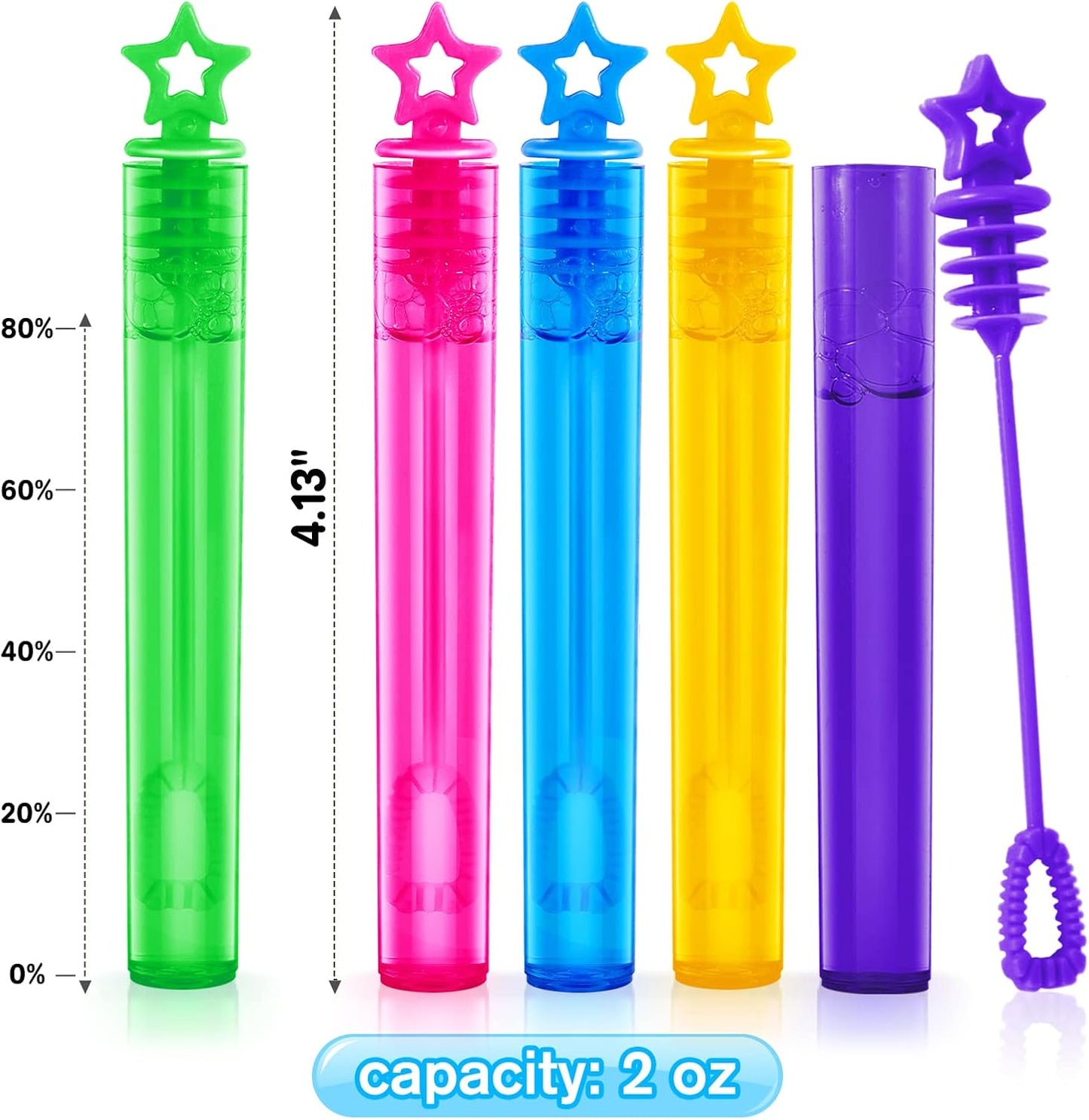 Mini Bubble Wands Bulk 200/400/500 Pack – 10 Bright Colors Bubble Toys for Kids Party Favors, Outdoor Summer Fun, Birthday Supplies, Weddings, Classroom Prizes, Boys & Girls