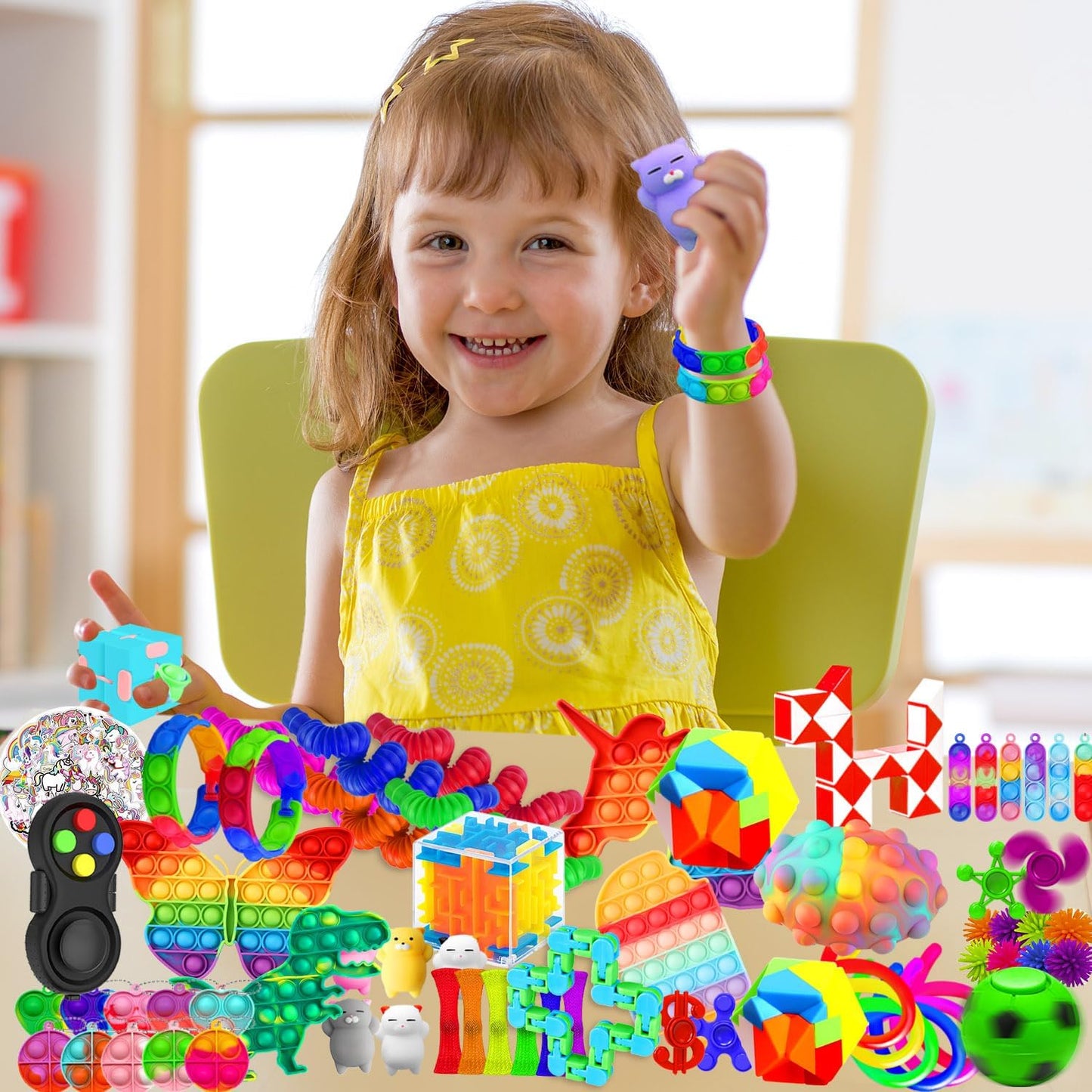 120-Pack Fidget Toys Bulk Set – Sensory Toys for Kids & Adults, Autism ADHD Anxiety Relief, Stocking Stuffers, Party Favors, Classroom Prizes, Stress Relief Toys for Boys, Girls, Teens