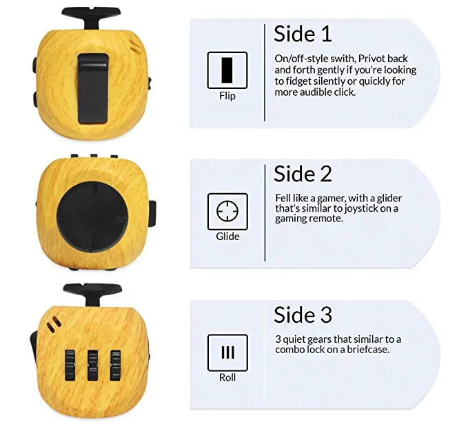Fidget Cube Toy for Anxiety & Stress Relief – EDC Sensory Dice for Kids & Adults | Focus Toy for Autism, ADHD & Fidgeting