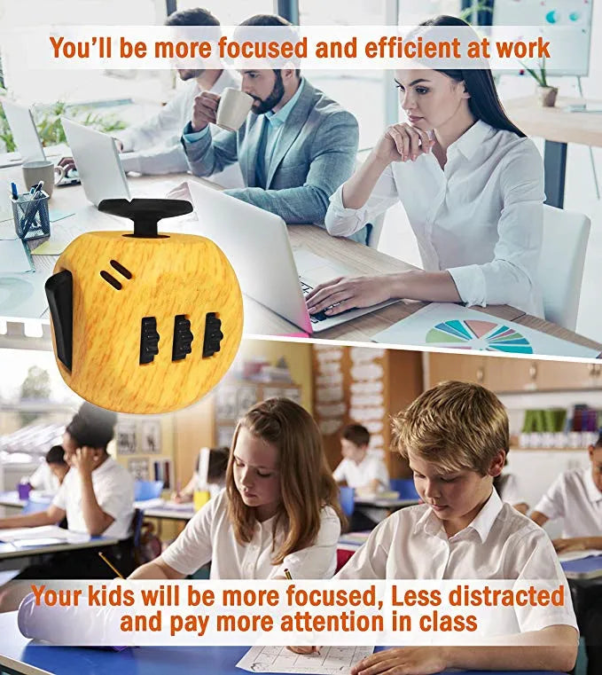 Fidget Cube Toy for Anxiety & Stress Relief – EDC Sensory Dice for Kids & Adults | Focus Toy for Autism, ADHD & Fidgeting