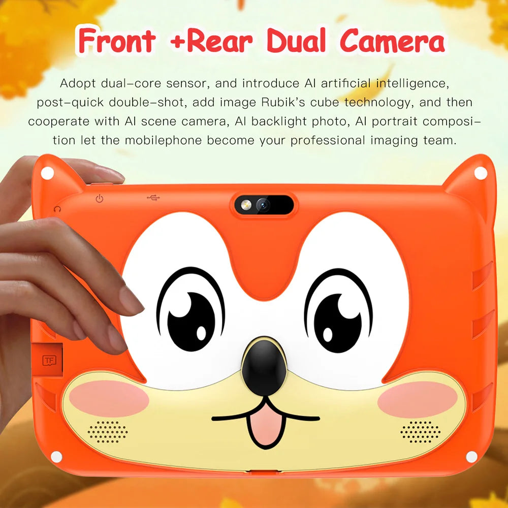 7-Inch Kids Tablet Android 13 – 4GB RAM 64GB ROM, 1TB Expandable, 5G WiFi, Dual Camera, 4000mAh Battery | Child-Friendly Tablet with Parental Controls & Educational Apps