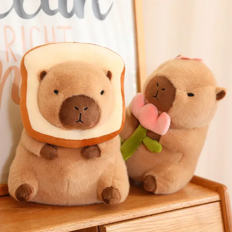 Capybara Bread Plush Toy – Cute Anime Stuffed Animal Toast Doll | Creative Gift for Girls, Kids & Girlfriend Birthday Surprise