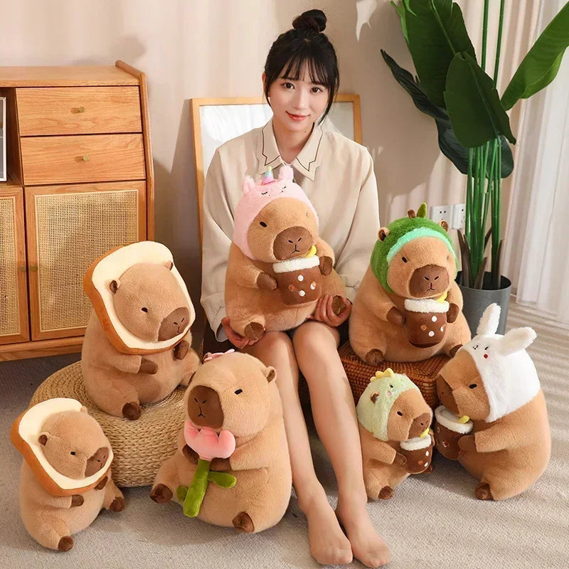 Capybara Bread Plush Toy – Cute Anime Stuffed Animal Toast Doll | Creative Gift for Girls, Kids & Girlfriend Birthday Surprise