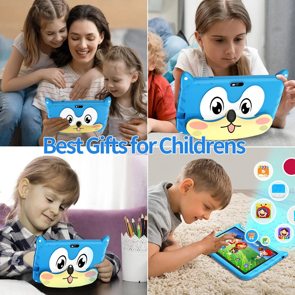 7-Inch Kids Tablet Android 13 – 4GB RAM 64GB ROM, 1TB Expandable, 5G WiFi, Dual Camera, 4000mAh Battery | Child-Friendly Tablet with Parental Controls & Educational Apps