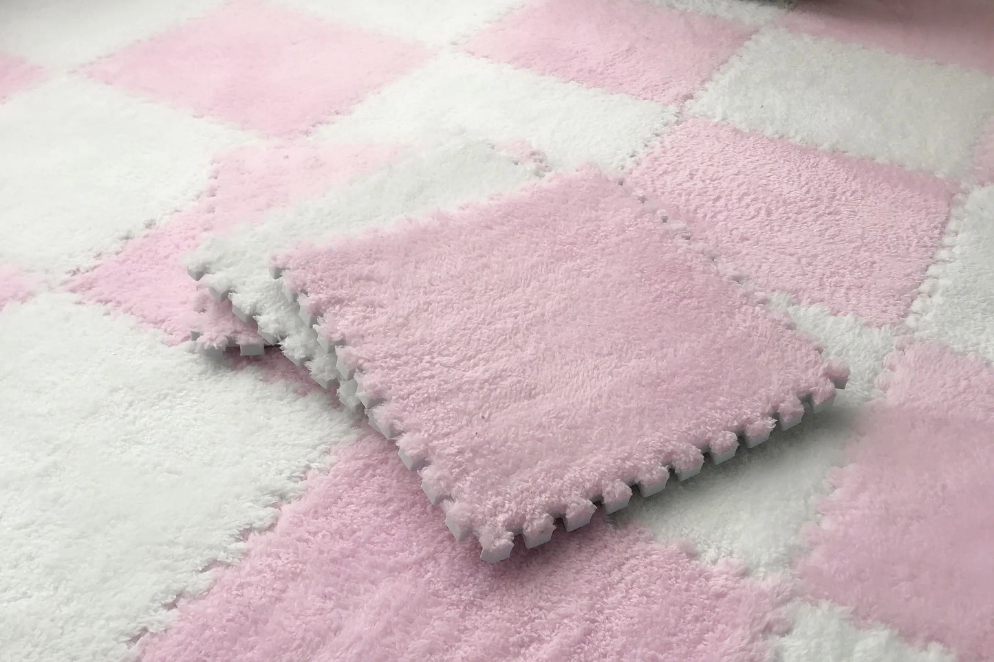 Soft Plush Baby Play Mat – EVA Foam Puzzle Floor Tiles for Kids | Warm, Non-Slip Playmat Carpet for Nursery & Children's Room (30x30x1CM)