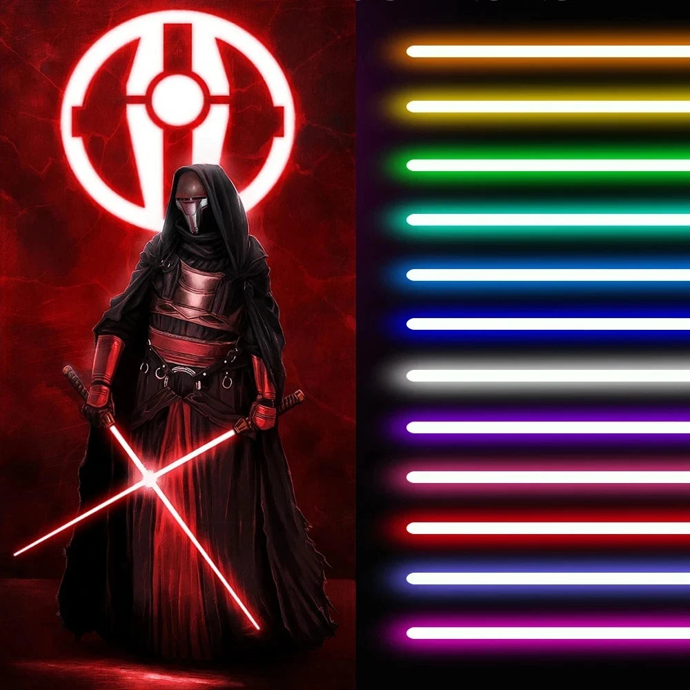 RGB Metal Lightsaber Toy – LED Light Up Laser Sword for Kids & Adults, Dueling Saber with Sound Effects