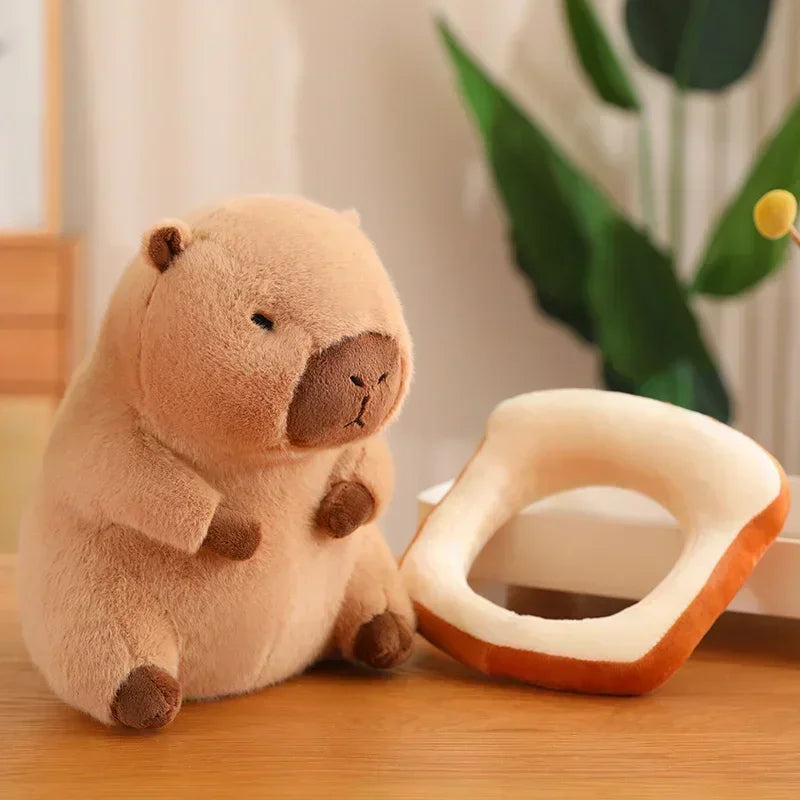 Capybara Bread Plush Toy – Cute Anime Stuffed Animal Toast Doll | Creative Gift for Girls, Kids & Girlfriend Birthday Surprise