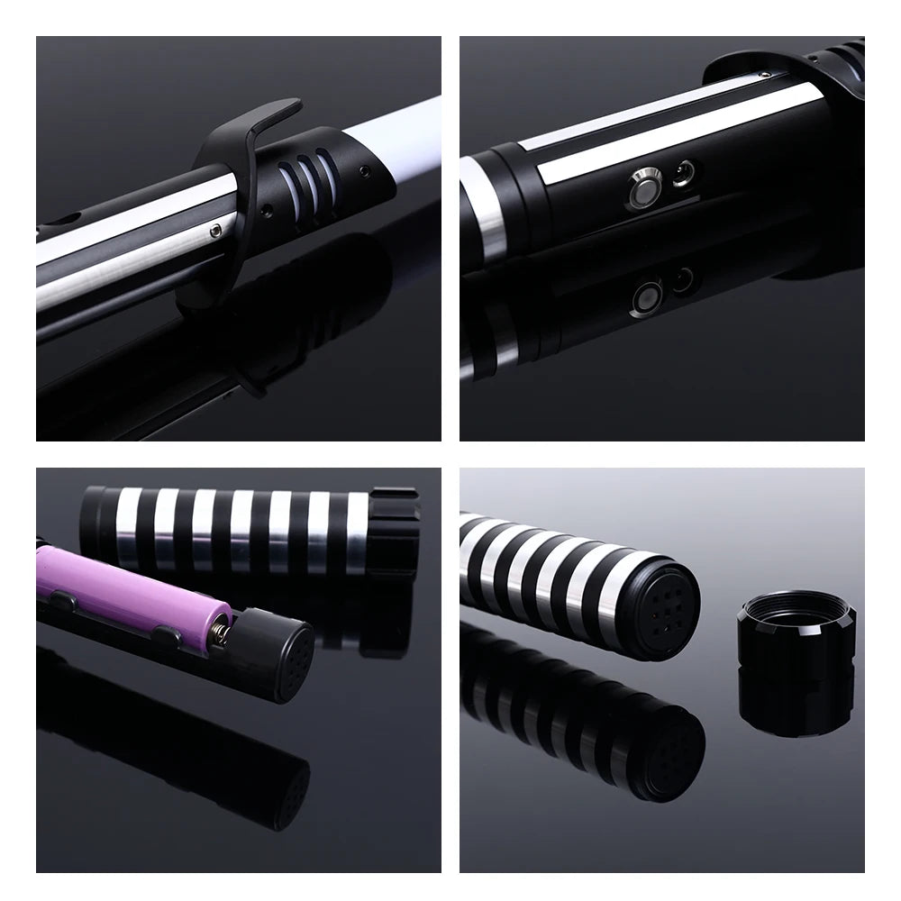 RGB Metal Lightsaber Toy – LED Light Up Laser Sword for Kids & Adults, Dueling Saber with Sound Effects