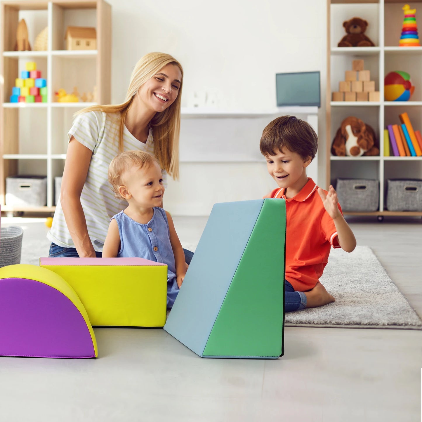 5-Piece Foam Climbing Blocks for Toddlers & Preschoolers – Soft Indoor Play Set for Climbing, Crawling & Active Learning