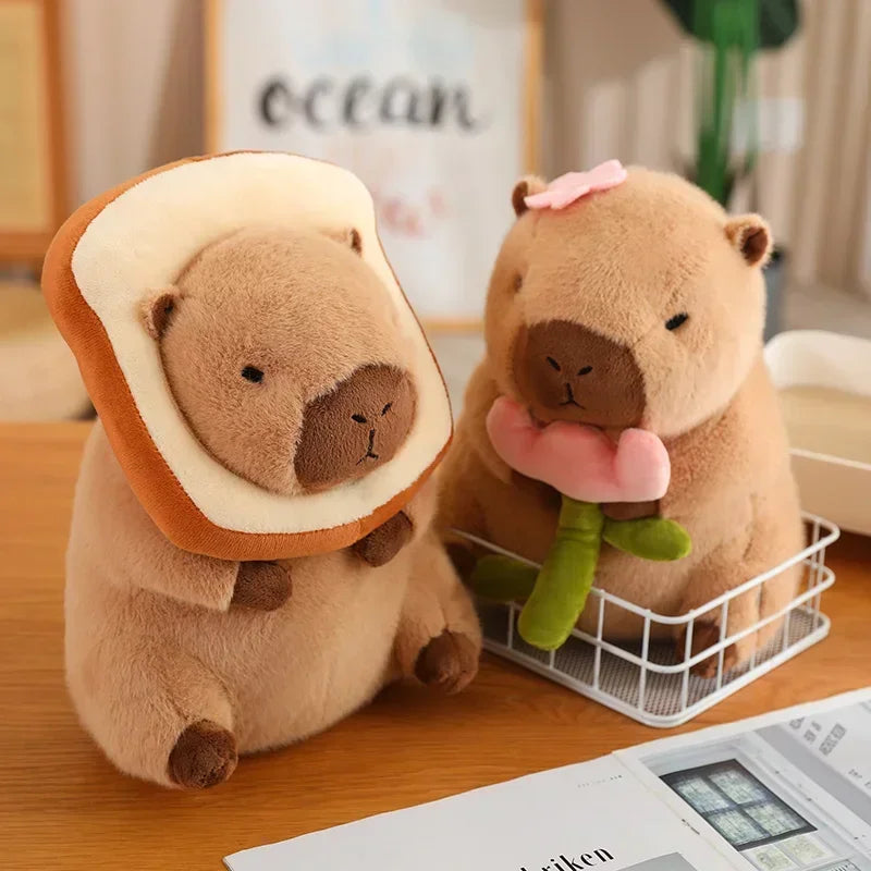 Capybara Bread Plush Toy – Cute Anime Stuffed Animal Toast Doll | Creative Gift for Girls, Kids & Girlfriend Birthday Surprise