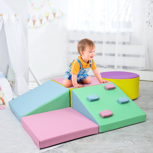 5-Piece Foam Climbing Blocks for Toddlers & Preschoolers – Soft Indoor Play Set for Climbing, Crawling & Active Learning