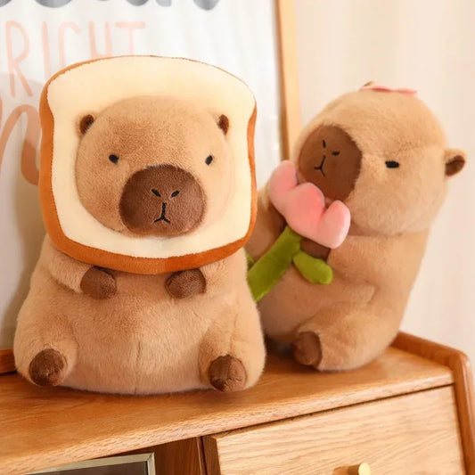 Capybara Bread Plush Toy – Cute Anime Stuffed Animal Toast Doll | Creative Gift for Girls, Kids & Girlfriend Birthday Surprise