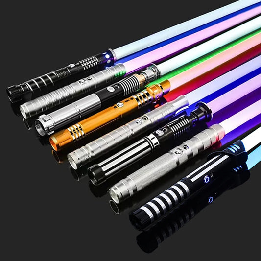 RGB Metal Lightsaber Toy – LED Light Up Laser Sword for Kids & Adults, Dueling Saber with Sound Effects